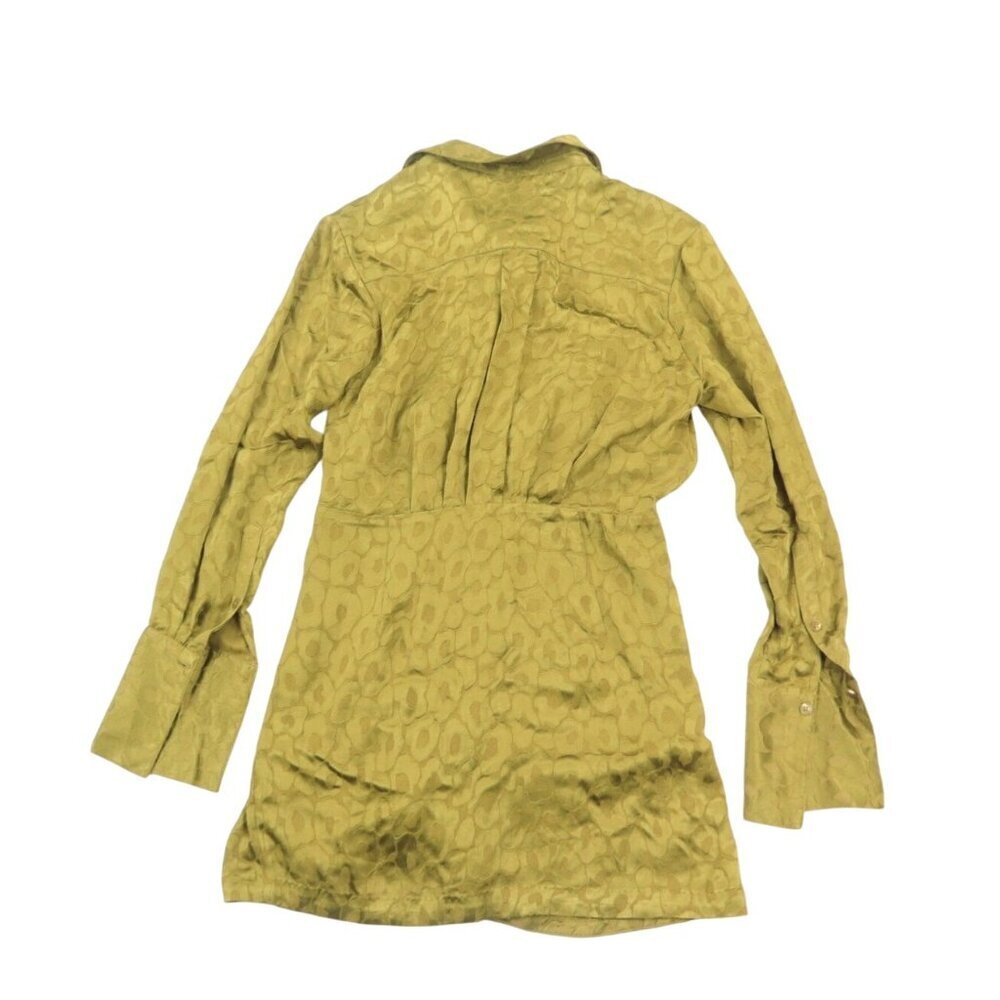 Le Superbe Montmartre Wrap Dress French Girl Leopard Green Long Sleeve S $585 - Picture 15 of 16